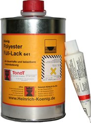 Kö-641101 Laque polyester 1l avec durcisseur 50gr