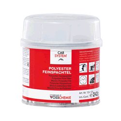 Mastic fin polyester 2comp. blanc, boîte à 250g, incl. durcisseur