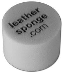 Eponge pour cuir, gris, ronde Ø9cm x 6cm
