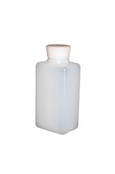 Bouteille carrée vide 250ml transparente, avec bouchon standard et insert pour seringue