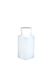 Bouteille carrée vide 100ml transparente, avec bouchon standard et insert pour seringue