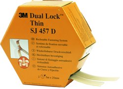 3M SJ-457D Dual Lock Thin 2x (25mmx5m) transluzent, Minibox bestehend aus 2 x 5m SJ-4570
