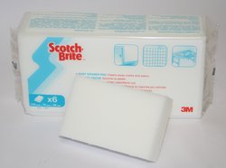 3M 1000 Scotch-Brite Éponge efface tache, blanc 110x70x30mm / 6pcs
