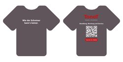 Frauen T-Shirt Wie der Schreiner kann's keiner. Grösse M