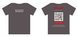 Frauen T-Shirt Accros du bois naturellement. Grösse S