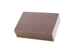 105 Eponge abrasive fine - grain 100 = ca. P220 - 100x70x27mm - oxyde d'aluminium