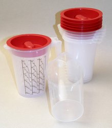 85070 Système de tasse de mélange norme 500ml, Kit à 240pcs. Tasse d'insertion + 1 récipient extérieur /sans couvercle