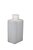 Flasche eckig leer 100ml transparent, inkl. Standardverschluss und Spritzeinsatz 